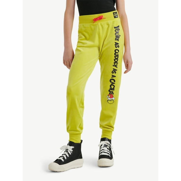 Justice Girls Grinch Velour Jogger Sizes XS XLP Walmart