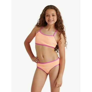 Justice Girls Heart Back Bikini Swimsuit, 2 Piece, Sizes XS-XL