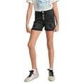 thumbnail image 1 of Justice Girls High Rise Button Front Denim Shorts, Sizes 6-14, Slim & Plus, 1 of 5
