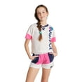 thumbnail image 1 of Justice Girls J-Sport Colorblock Lace-Up T-Shirt, Sizes XS(5/6)-XL Plus(16/18 Plus), 1 of 4