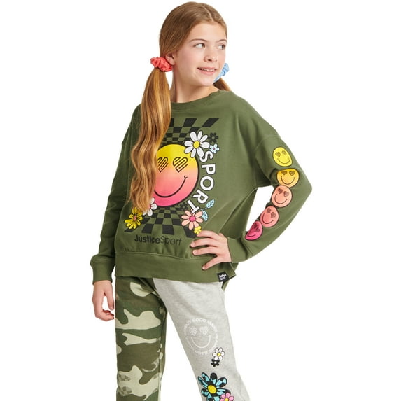 Justice Girls J-Sport Easy Sweatshirt, Sizes XS-XLP