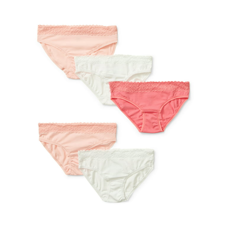 Girls Cotton Briefs Underwear kids Size 6-18 Panties 5-Pack