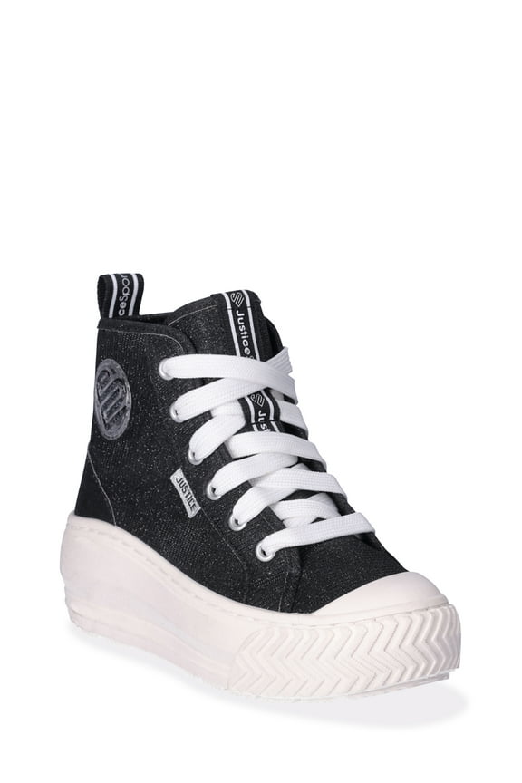 Girls Lace Up High Top Sneakers