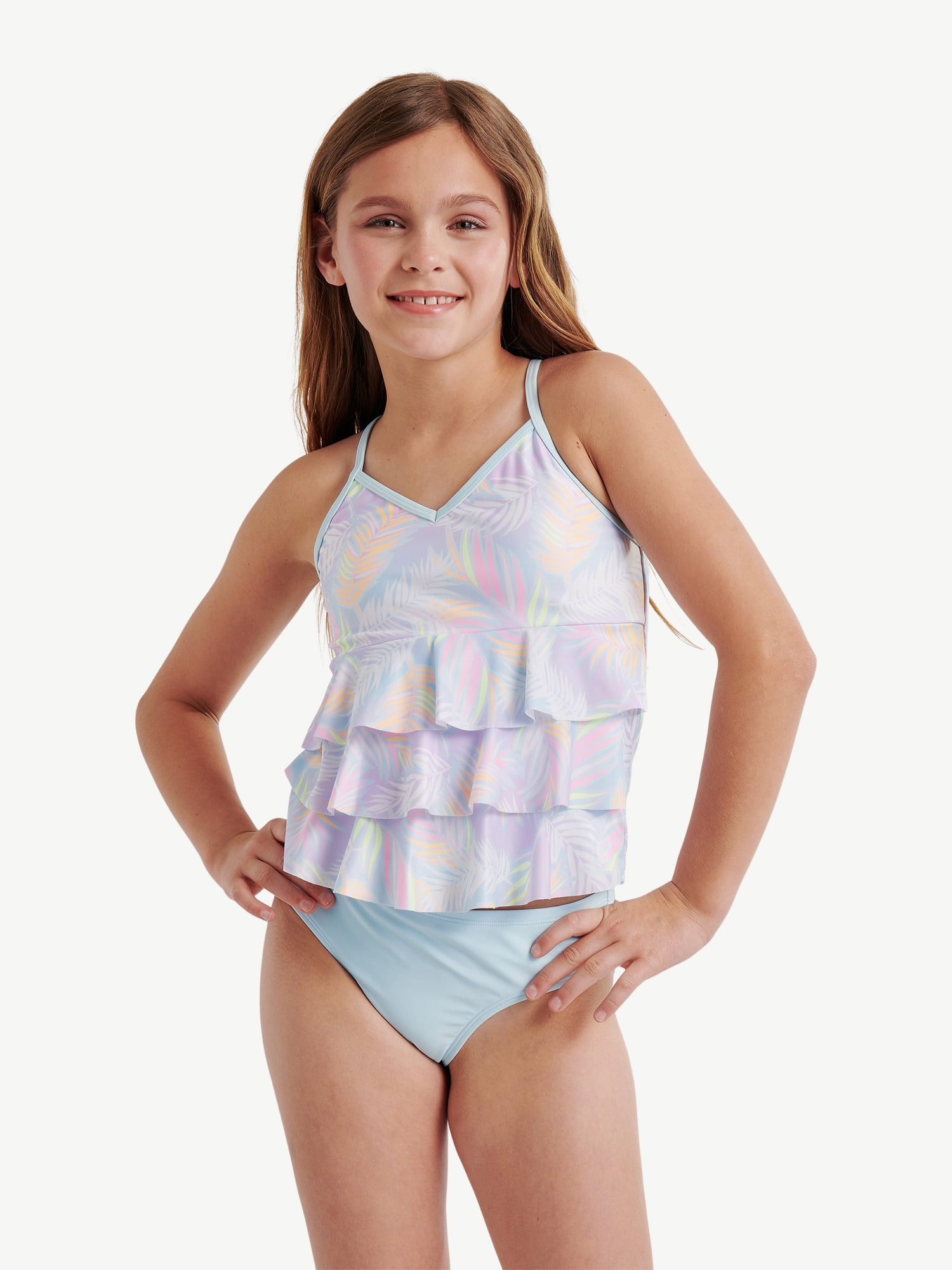 Justice Girls Layer Tankini Swimsuit Sizes Xs xlp