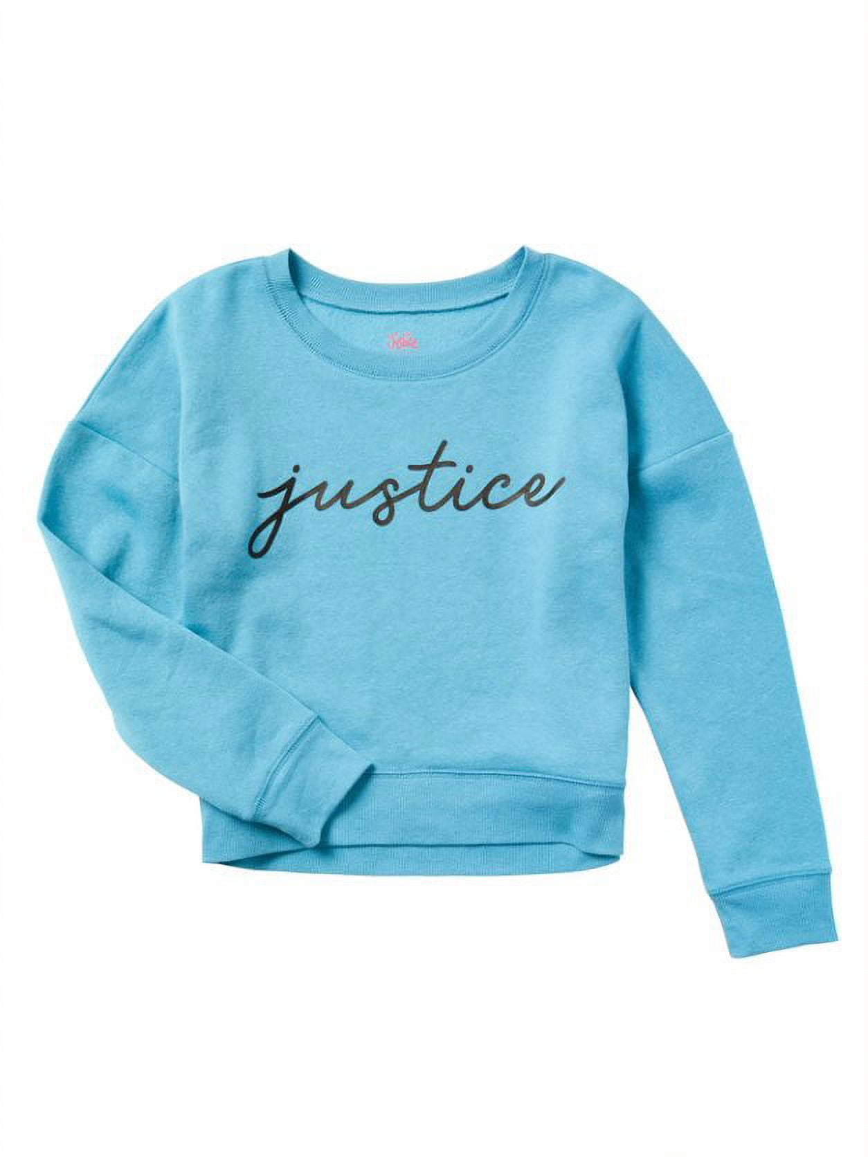 Justice Girls Long Sleeve Crew Sweatshirt, Sizes 518