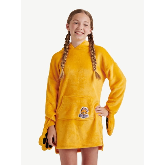 Justice Girls Long Sleeve Hooded Sleeper, Sizes S/M to L/XL