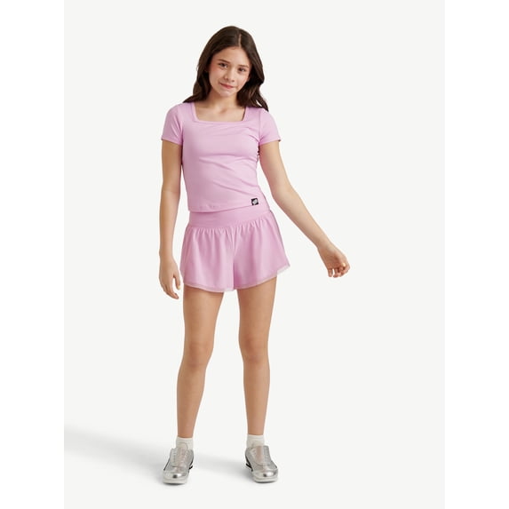 Justice Girls Mesh Hem Tulip Short Set, Sizes XS - XLP