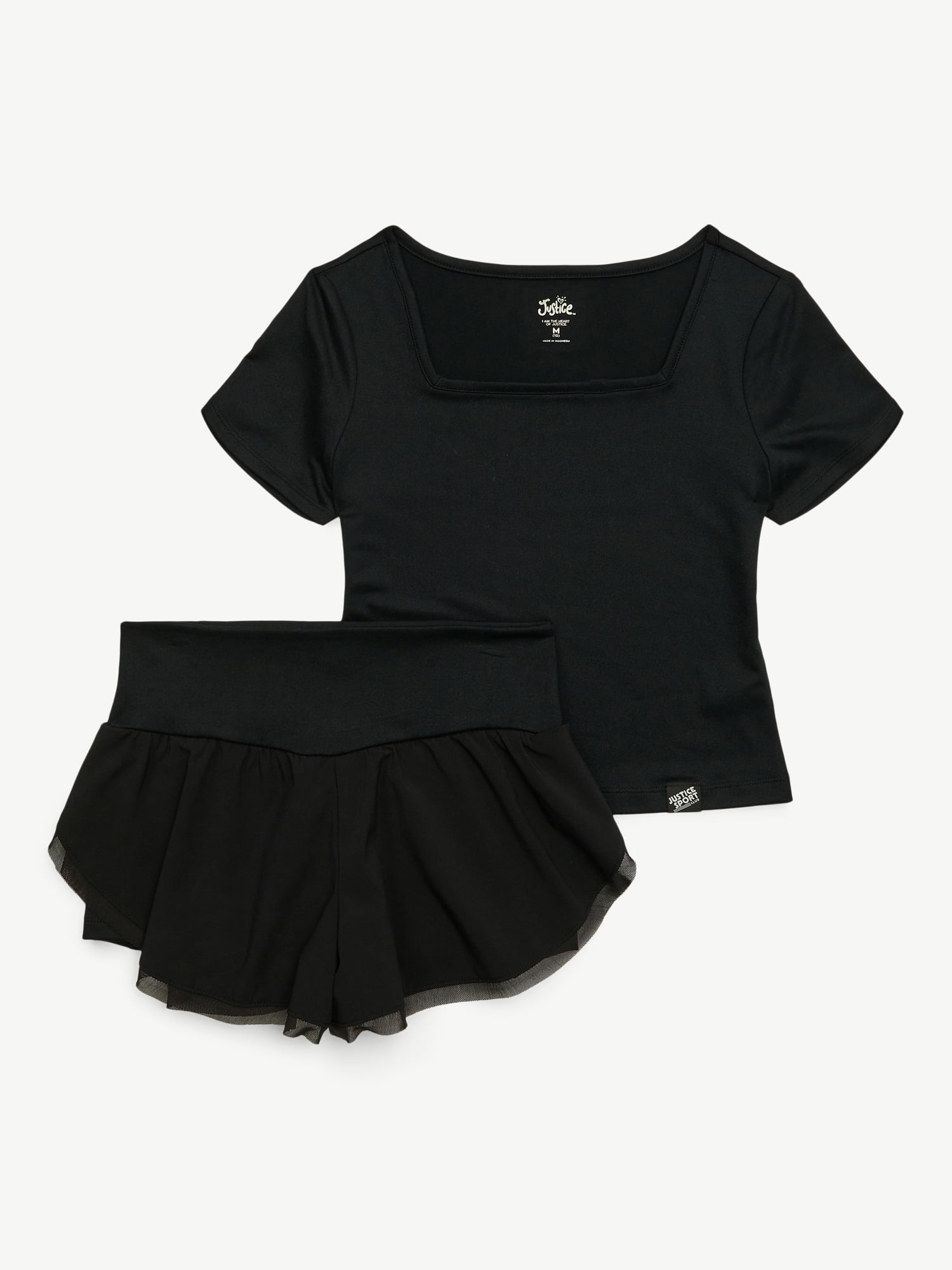 Justice Girls Mesh Hem Tulip Short Set, Sizes XS - XLP