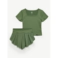 thumbnail image 1 of Justice Girls Mesh Hem Tulip Short Set, Sizes XS - XLP, 1 of 7