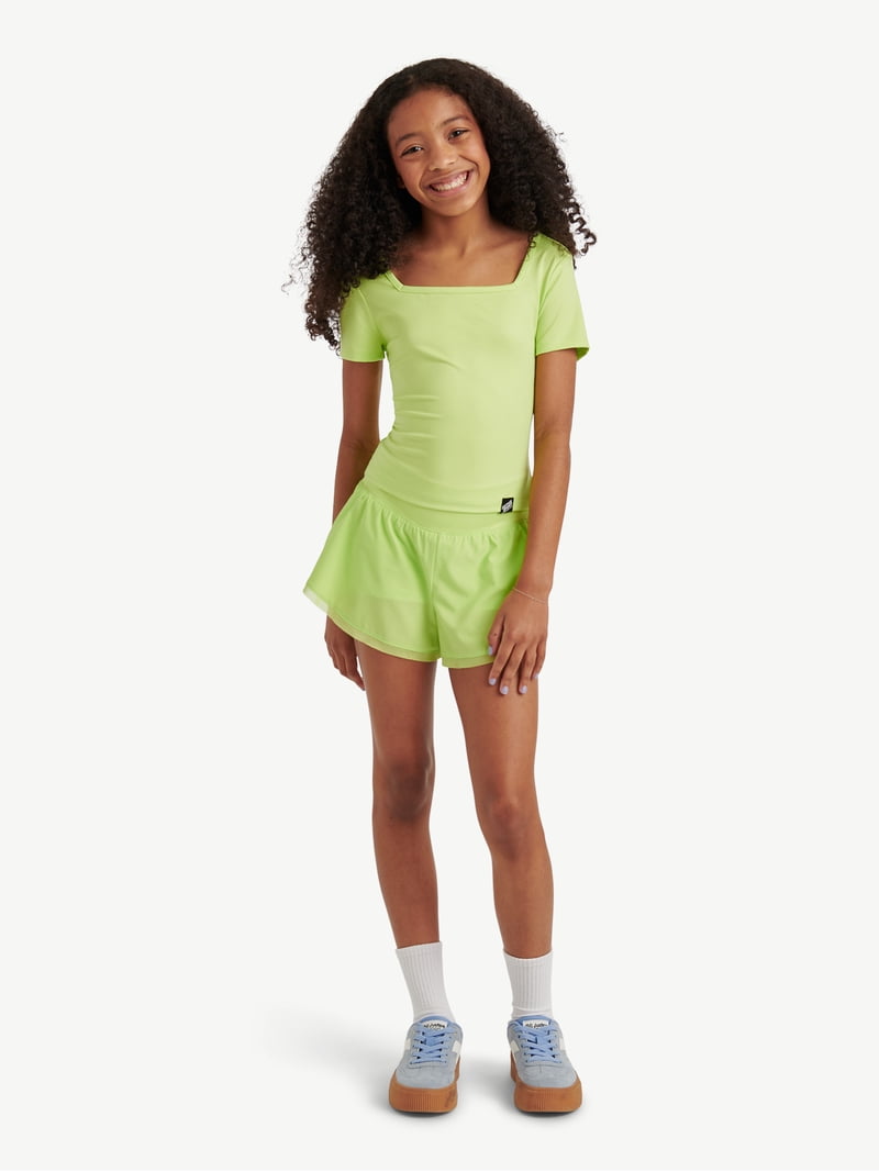 Justice Girls Mesh Hem Tulip Short Set, Sizes XS - XLP - Walmart.com