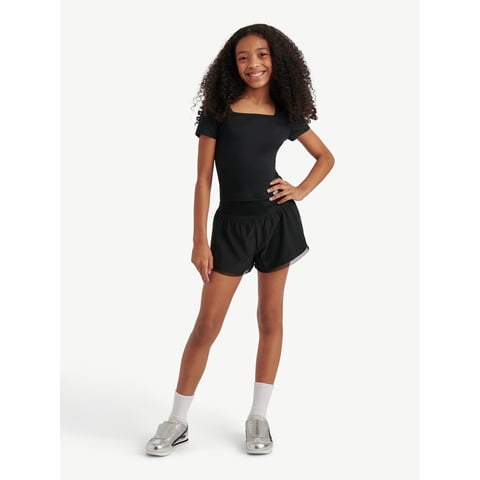Girls Mesh Hem Tulip Short Set, Sizes XS - XLP