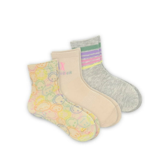 Justice Girls Mid Crew Socks 3-Pack, Sizes M-L