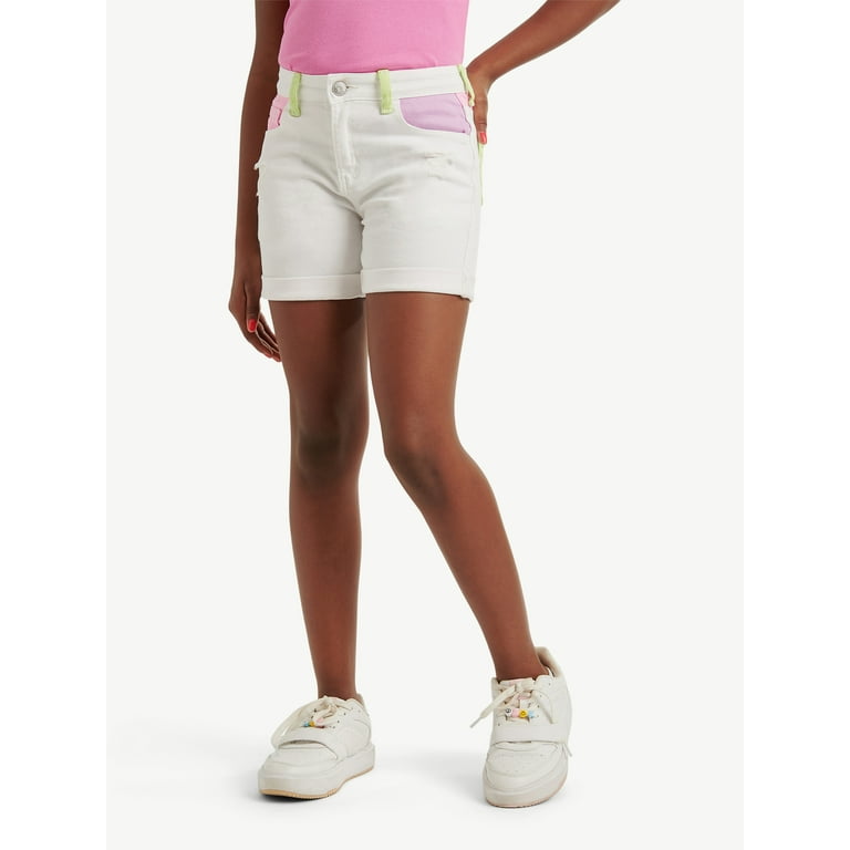 Justice white shorts 2025
