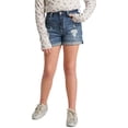thumbnail image 1 of Justice Girls Mini Mom Destroyed Denim Shorts, Sizes 6-14, Slim & Plus, 1 of 5
