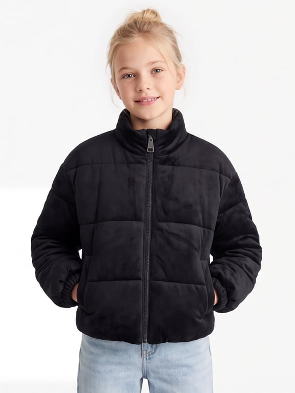 Girls Mock Neck Jacket, Sizes XS - XL