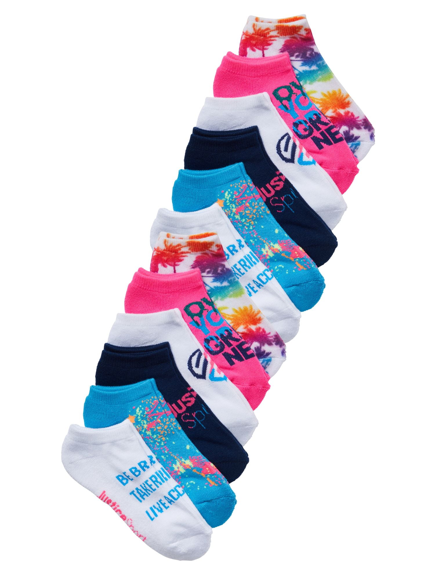 ガリガリ　JC-05＆Socks Justice Girls No-Show Socks 12-Pack - Assorted Colors - Walmart.com
