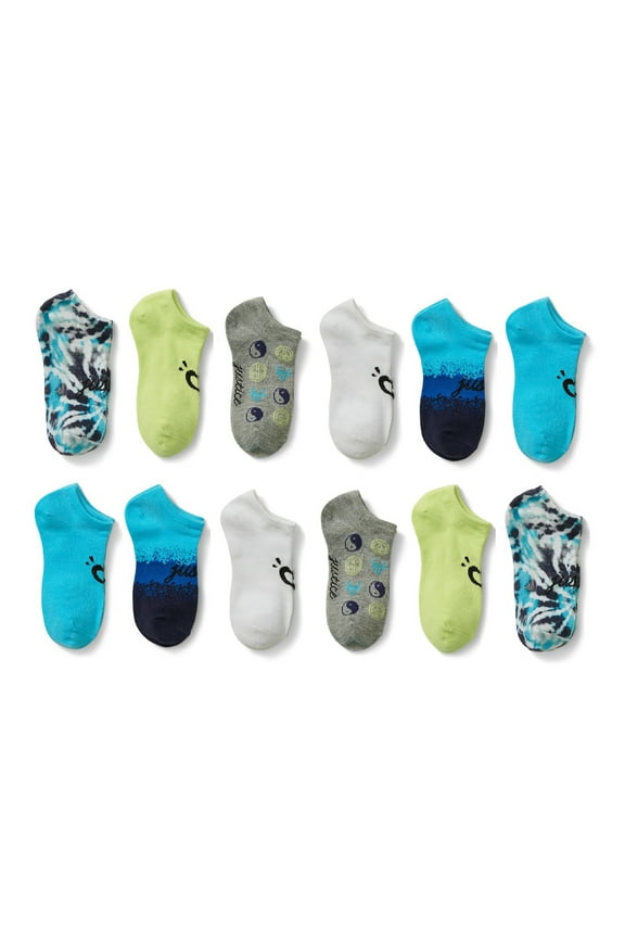 Girls No Show Socks, 12-Pack, Sizes M-L