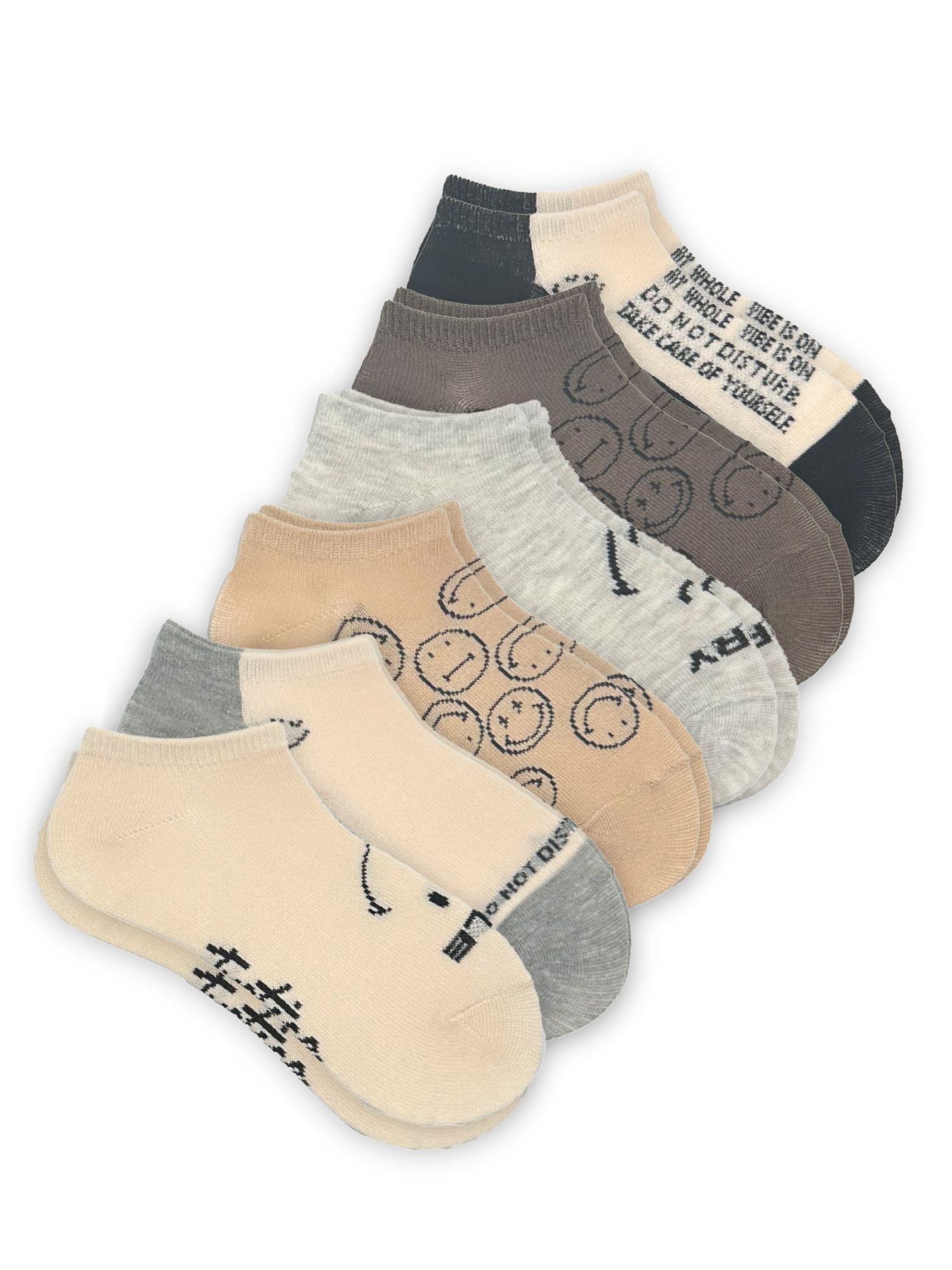 Justice Girls No-Show Socks 6-Pack, Sizes M-L