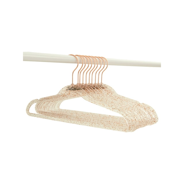 Justice Girls NonSlip Swivel Hook Clothes Hangers, Gold Glitter, 100