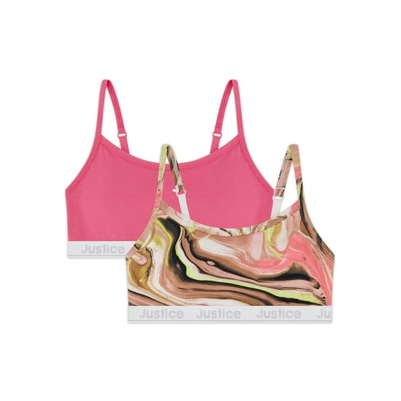 Justice Girls Oh So Soft 2Pk Strappy Bralette Sz 28-38