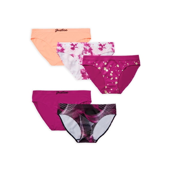 Justice Girls Oh So Soft Seamless 5 Pack Bikinis