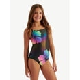 thumbnail image 1 of Justice Girls One Piece Center Hibiscus Swimsuit, sizes XS-XL, 1 of 6