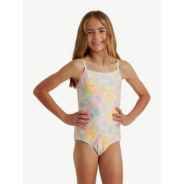 Justice Girls One Piece Tie Back Swimsuit, sizes XS-XL