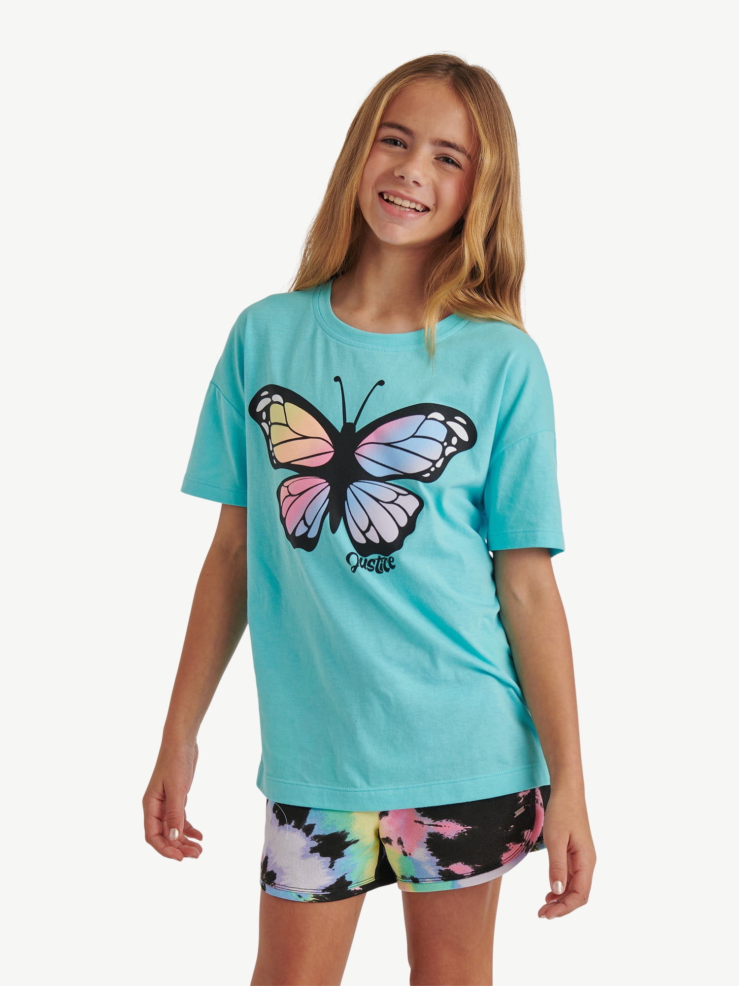 Justice NASCAR Collab Oversized Graphic Tee – Racing Style