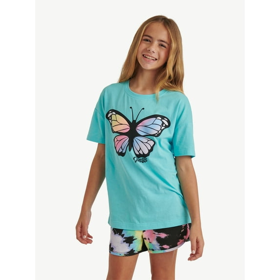 Justice Girls Oversized Graphic Tee, Sizes XS-XLP