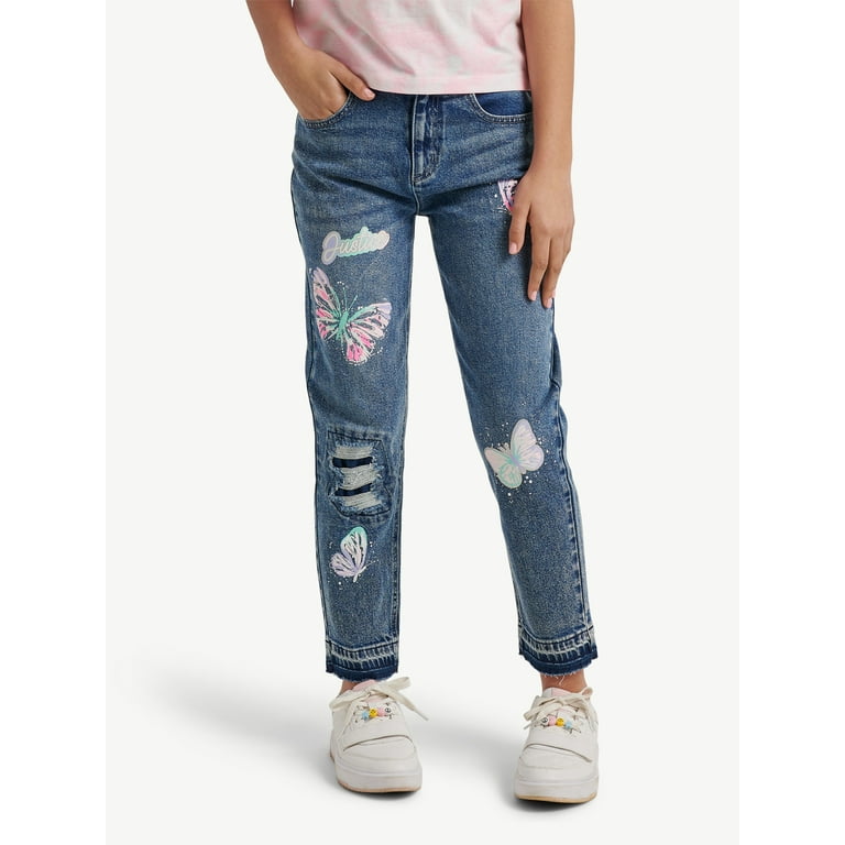 Girls jeans deals with patches