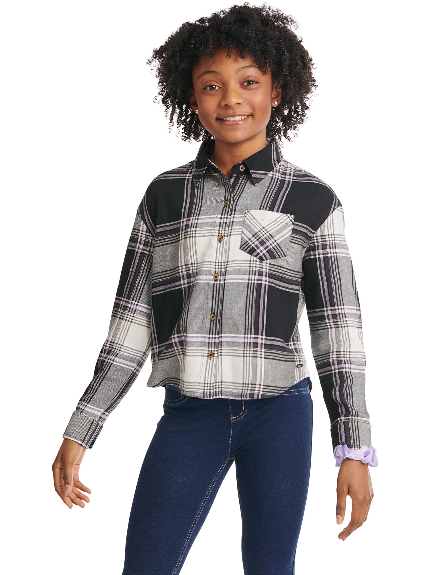 Justice Girls Plaid Top, Sizes XS- XLP