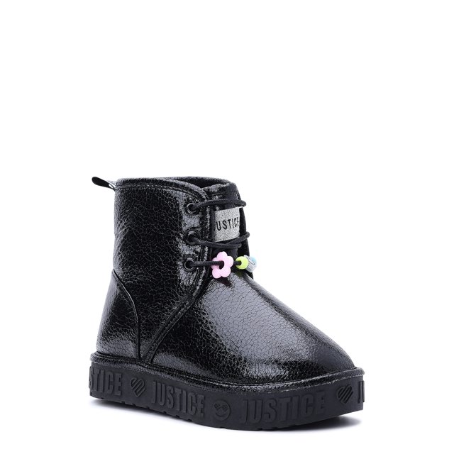 Justice Girls Platform Faux Shearling Beaded Boots, Sizes 134