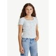 thumbnail image 1 of Justice Girls Pretty Henley Top, Sizes XS - XLP, 1 of 6
