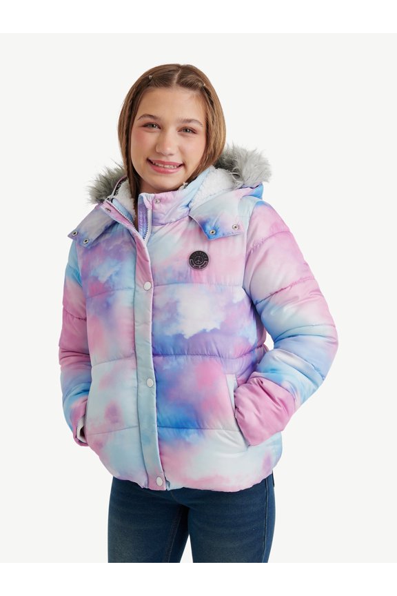 Girls Puffer Jacket, Sizes XS-XL