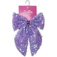 thumbnail image 1 of Justice Girls Purple Iridescent Bow Barrette with Sequins, 1 of 1