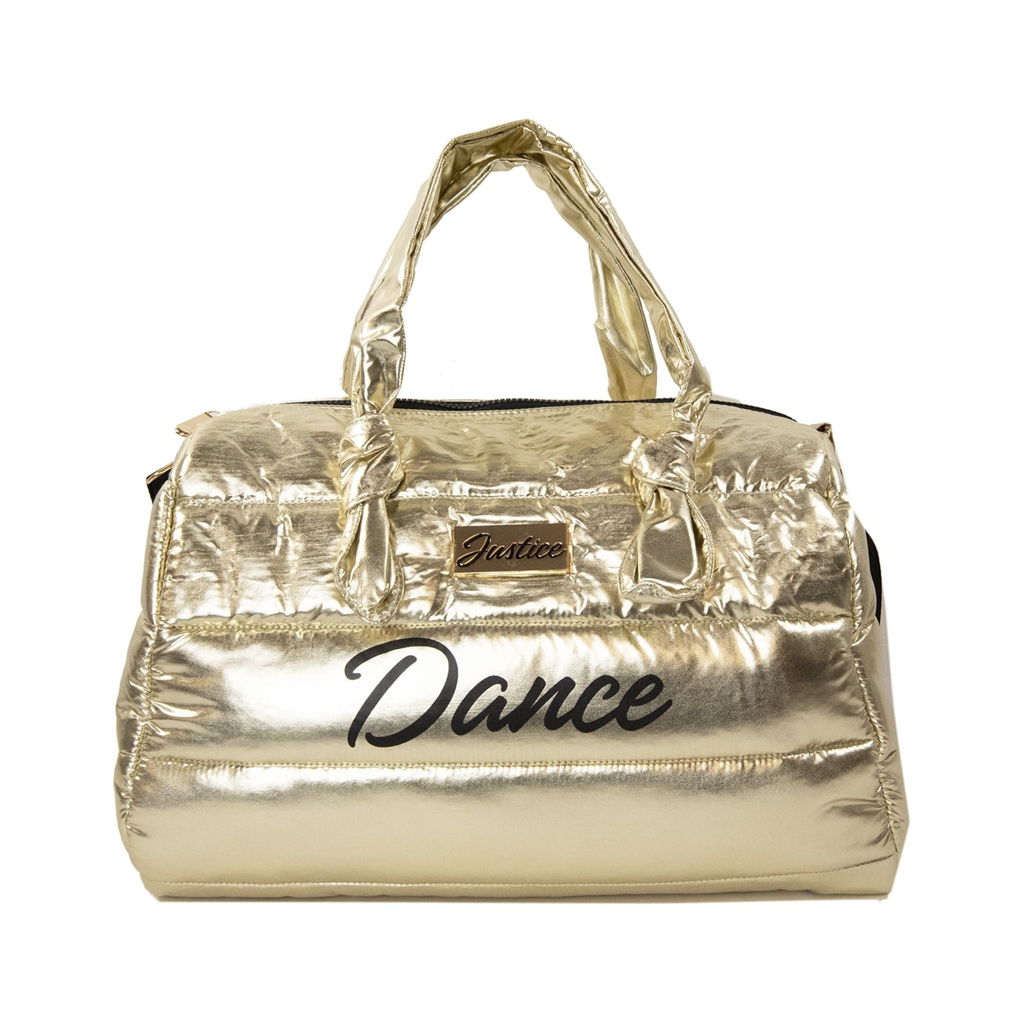 Justice Girls Quilted Metallic Duffle Bag 