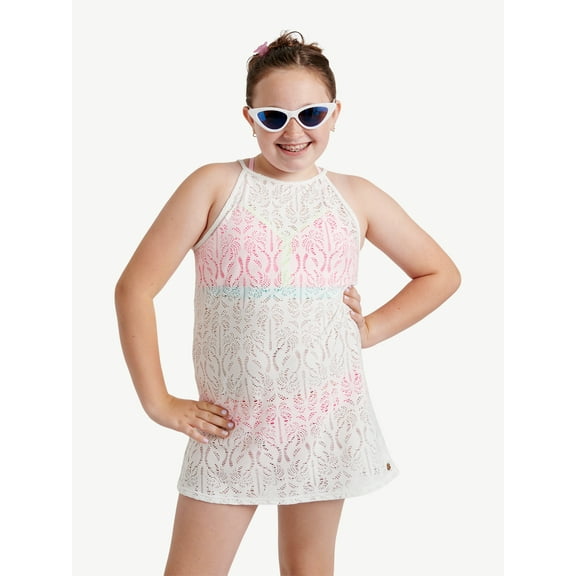 Justice Girls Racerback Swim Dress Coverup, Sizes 4-18