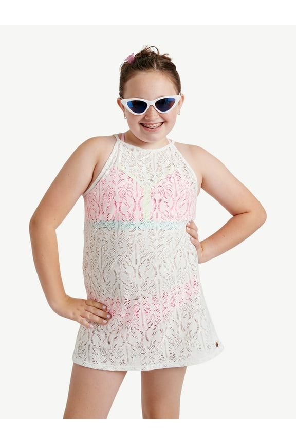 Girls Racerback Swim Dress Coverup, Sizes 4-18