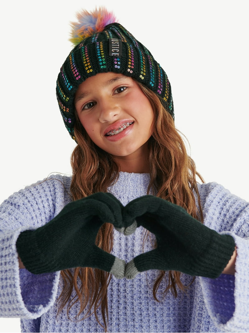 FASHION KNITTED HAT AND GLOVES  MULTICOLORED Buy Multi Rainbow Hat Gloves And Scarf Set (3-16yrs) from  main image 2