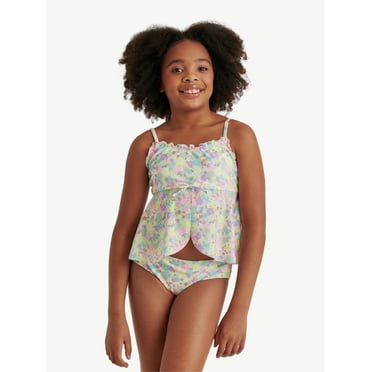 Justice Girls Retro Ditsy Tankini Swimsuit, Sizes XS-XL