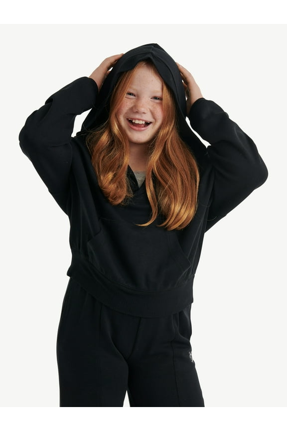 Girls Rib Detail Hoodie, Sizes XS - XLP