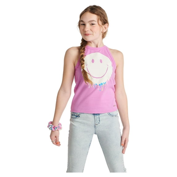Justice Girls Ribbed High Neck Tank Top, Sizes XS-XLP
