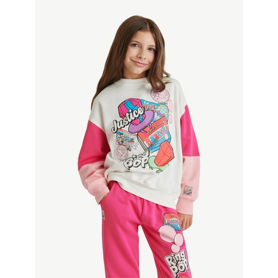Justice Girls Ring Pop/Bazooka Collab Crew, Sizes XS-XLP