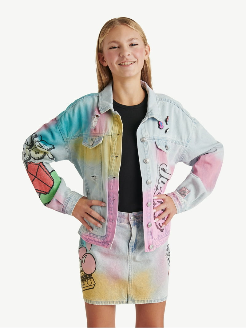 Justice Girls Ring Pop Bazooka Collab Denim Jacket, Sizes XS-XLP