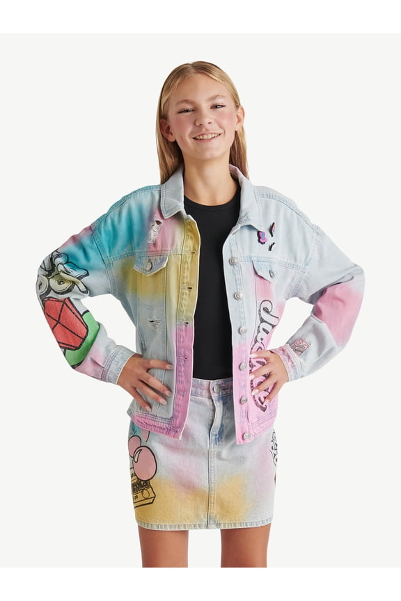 Girls Ring Pop Bazooka Collab Denim Jacket, Sizes XS-XLP