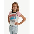thumbnail image 1 of Justice Girls Ring Pop Collab Raglan Baby Tee, Sizes XS-XLP, 1 of 8