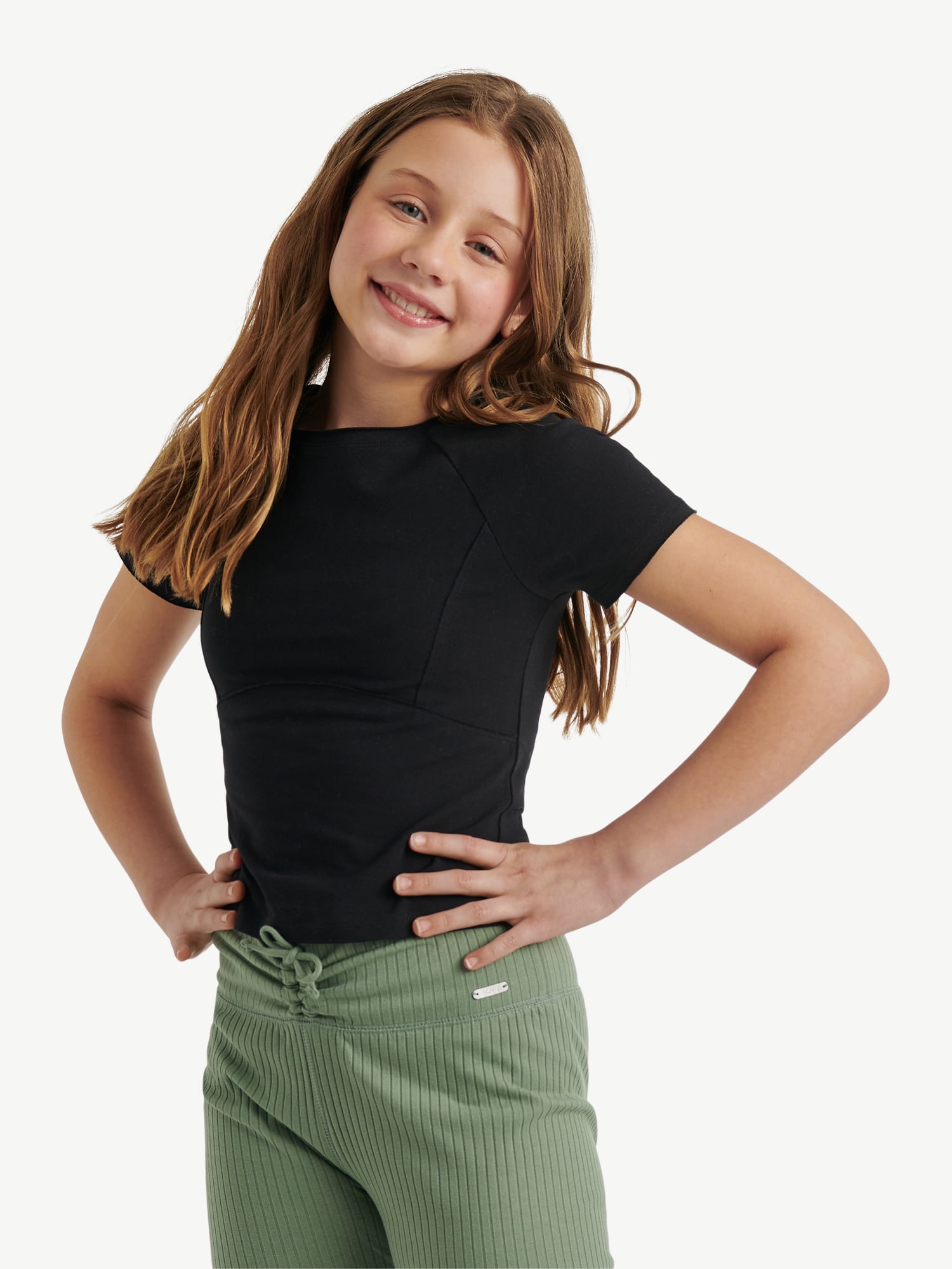 Justice Girls Seamed Tee, Sizes XS - XLP