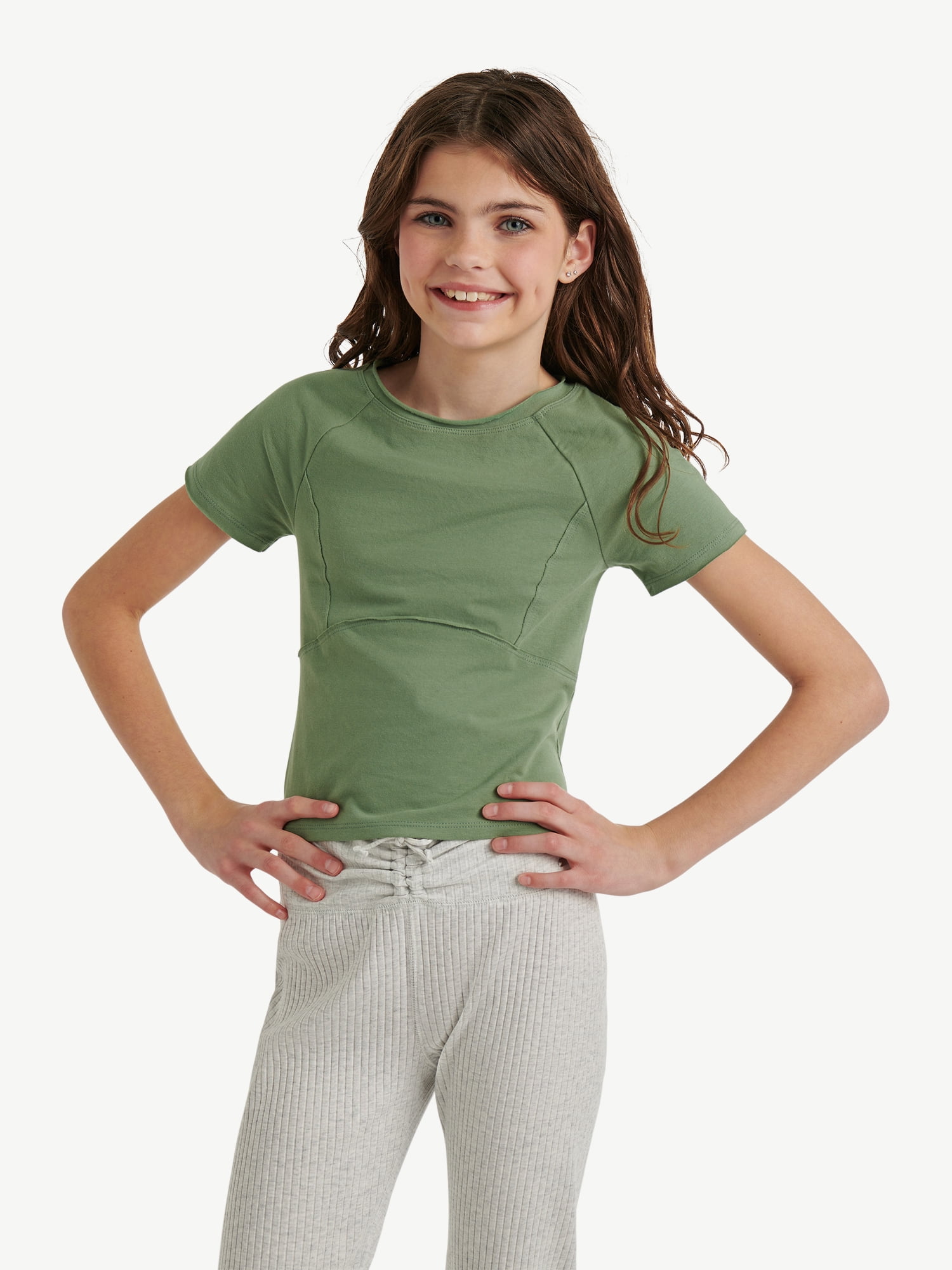 Justice Girls Seamed Tee, Sizes XS - XLP
