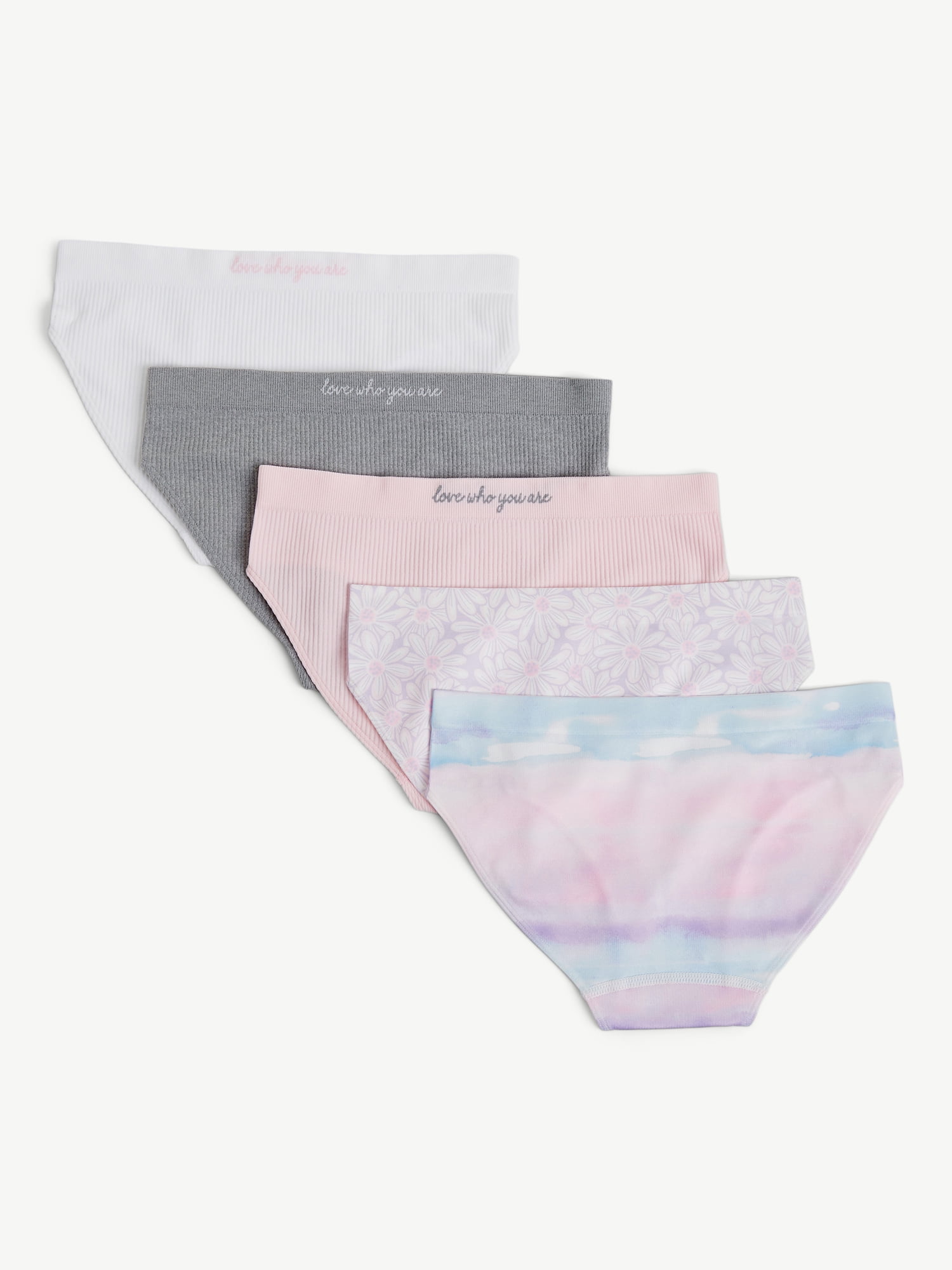 Justice Girls Seamless Bikini Undies, 5-Pack, Sizes 6-16