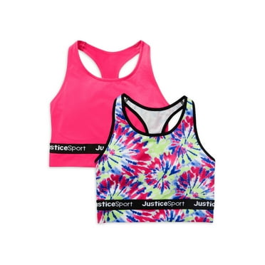 Justice Girls Seamless Longline Bra, 2Pk Sz 28-38